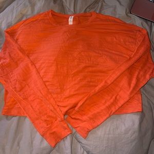 Orange lulu crop top